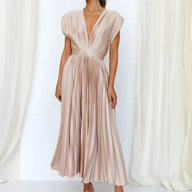 Tanya Graceful V-Neck Summer Dress