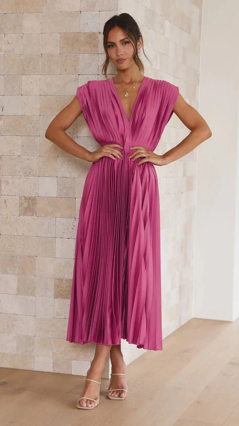 Tanya Graceful V-Neck Summer Dress