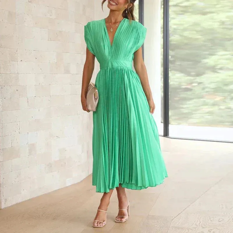Tanya Graceful V-Neck Summer Dress