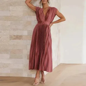 Tanya Graceful V-Neck Summer Dress