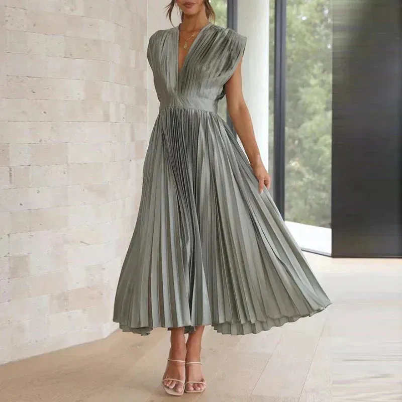 Tanya Graceful V-Neck Summer Dress