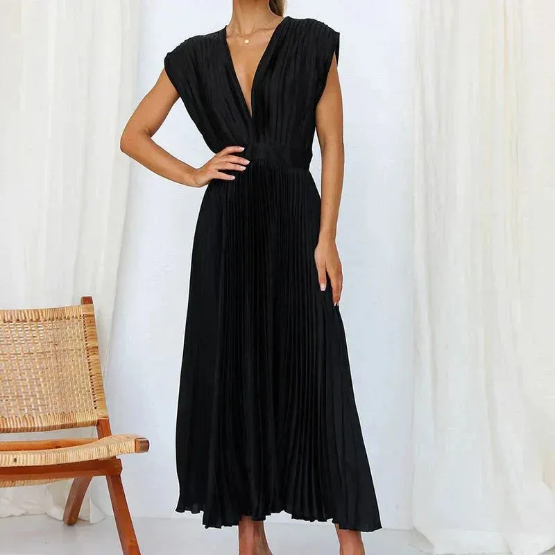 Tanya Graceful V-Neck Summer Dress