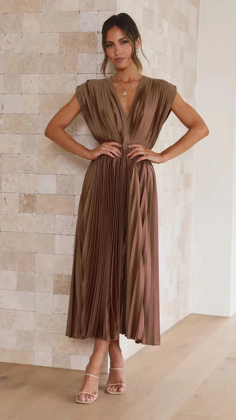 Tanya Graceful V-Neck Summer Dress