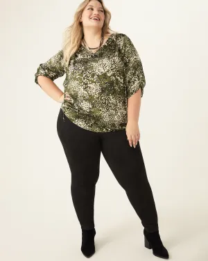 Teresa Pull-On Cigarette Pant | Black
