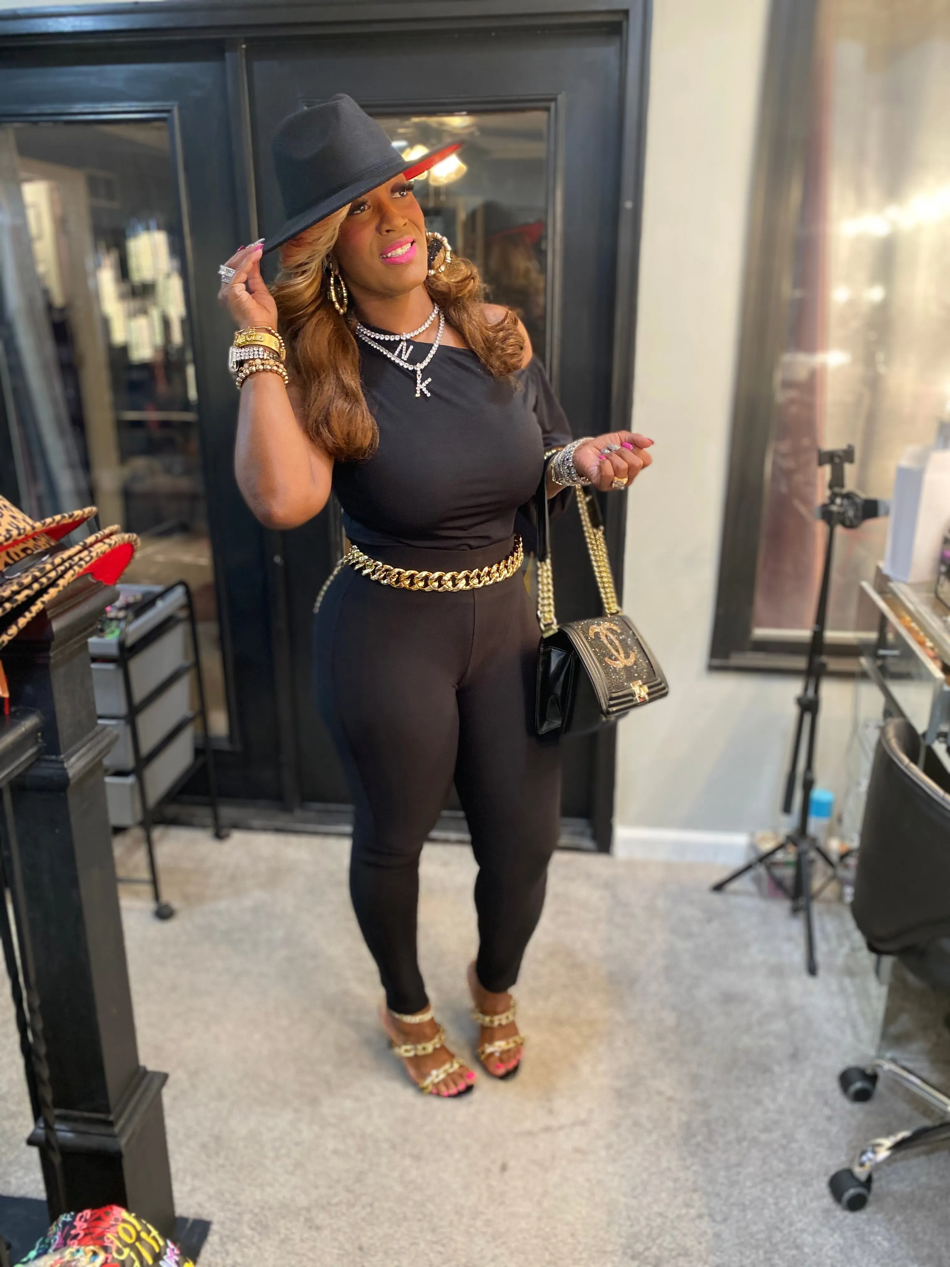 THE LUXE NK GLAM SCUBA JEGGINGS- NK7