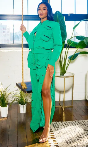 Utility Tracksuit Set - Green FINAL SALE